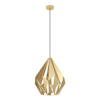 Thumbnail for CARLIGHTON PENDANT LIGHT 1X60W E27 BRASS MATT 2M LARGE