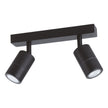 FREMANTLE EXTERIOR WALL LIGHT 2X5W LED TRI-COL BLACK BAR 