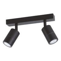 Thumbnail for FREMANTLE EXTERIOR WALL LIGHT 2X5W LED TRI-COL BLACK BAR 