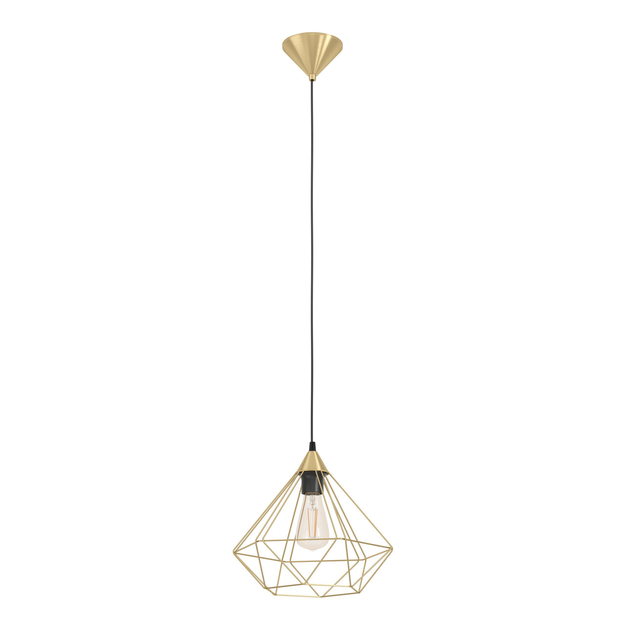 TARBES PENDANT LIGHT 1X60W E27 BRASS MATT LARGE