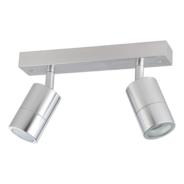 FREMANTLE EXTERIOR WALL LIGHT 2X5W LED TRI-COL TITANIUM BAR 