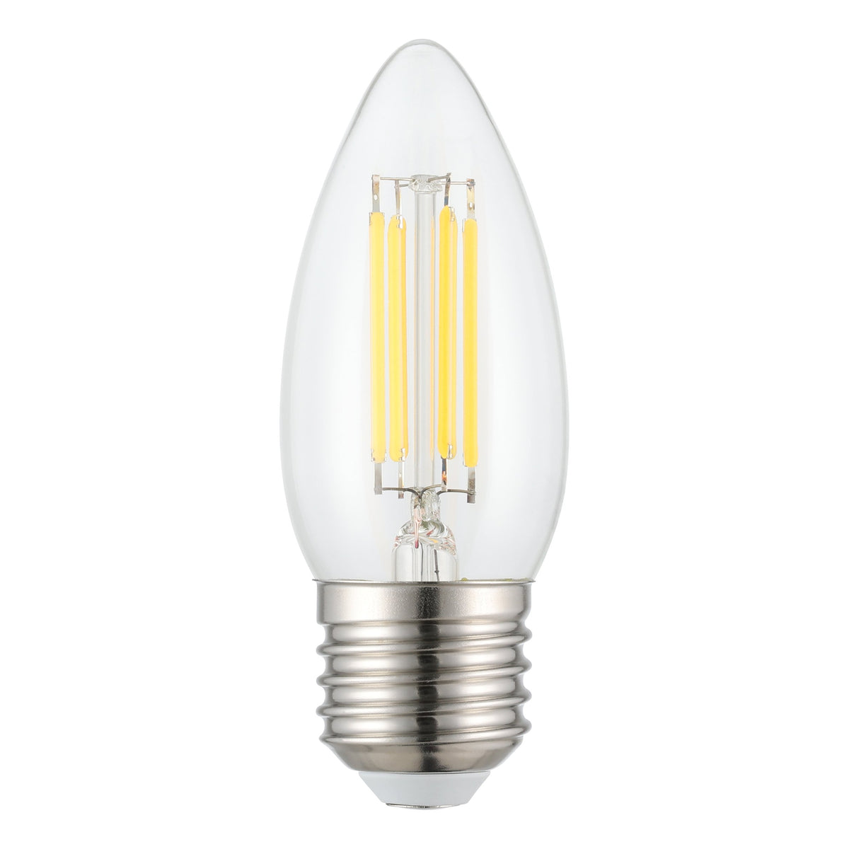 4W E27 3000K DIM LED CANDLE CLEAR 