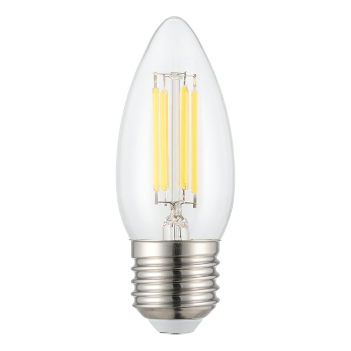 4W E27 3000K DIM LED CANDLE CLEAR 