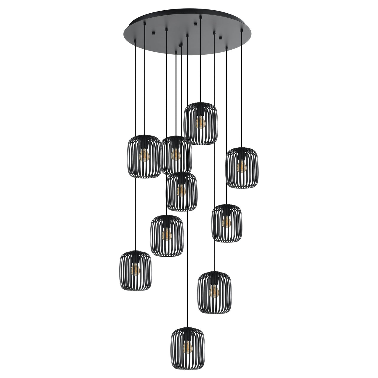 ROMAZZINA PENDANT LIGHT 10X40W E27 BLACK 