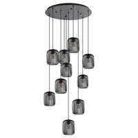 Thumbnail for ROMAZZINA PENDANT LIGHT 10X40W E27 BLACK 