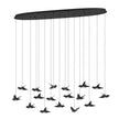 PARATEBUENO PENDANT LIGHT 17X3W LED 3000K NICKEL NERO OBLON