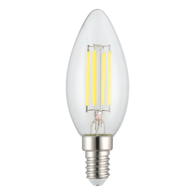 4W E14 5000K DIM LED CANDLE CLEAR 