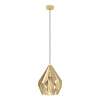 Thumbnail for CARLIGHTON PENDANT LIGHT 1X60W E27 BRASS MATT 2M MED