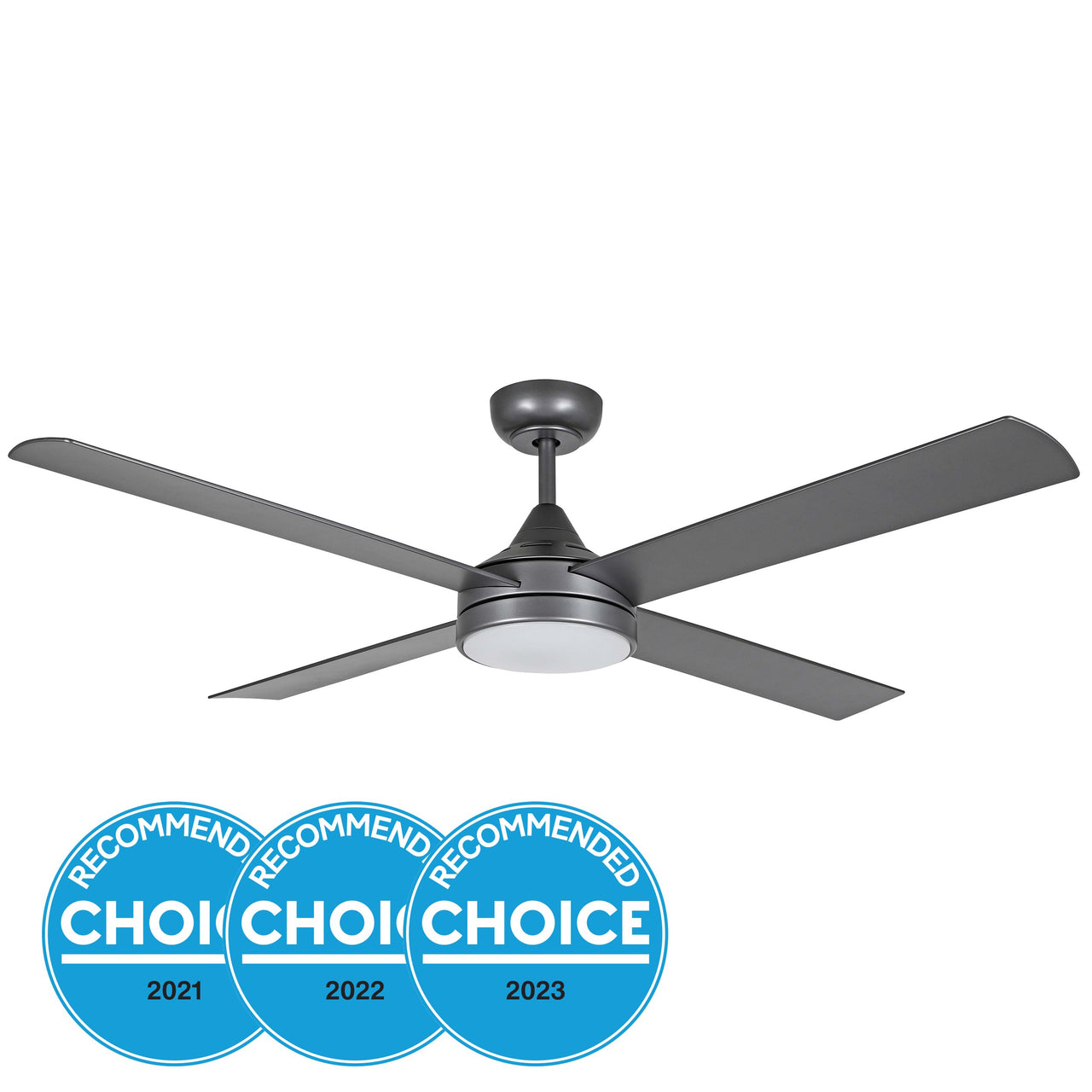 Stradbroke 52" (1320mm) DC Ceiling Fan with Tri-Colour LED Light in Titanium