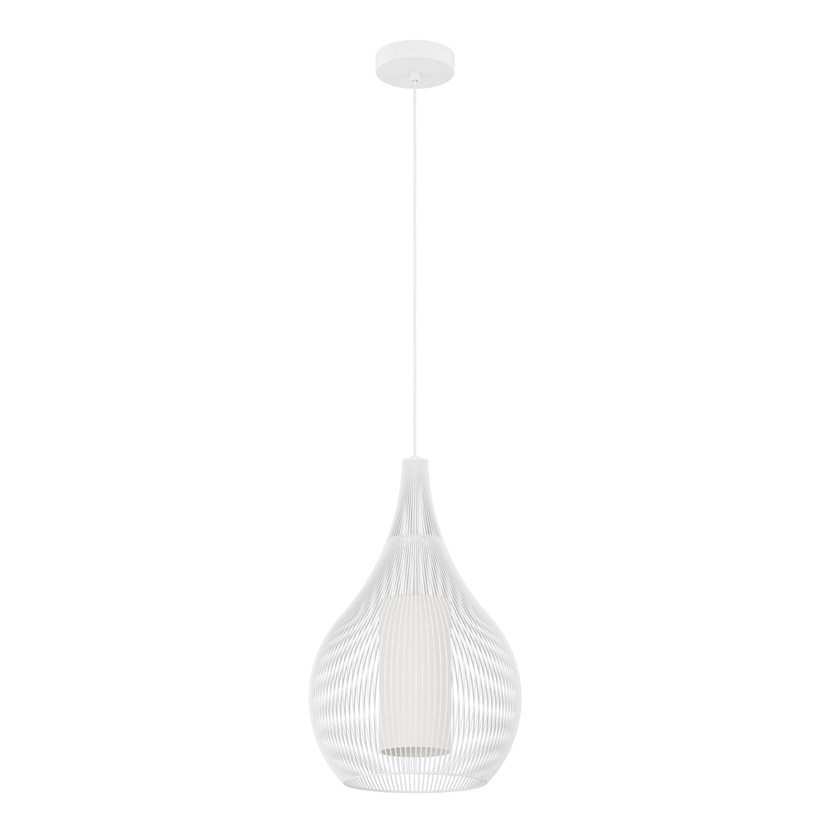 RAZONI 1 PENDANT LIGHT 1X40W E27 WHITE LARGE 