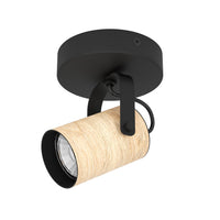 Thumbnail for CAYUCA SPOT LIGHT 1X5W GU10 LED 4000K BLACK/WOOD 