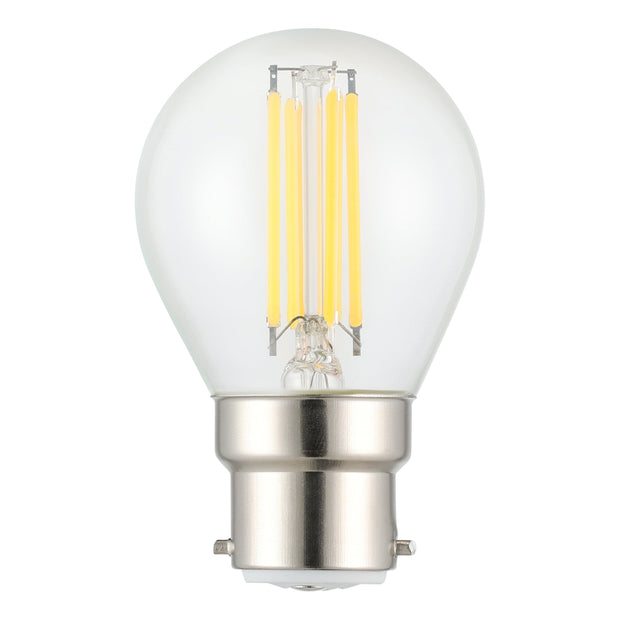 4W B22 3000K DIM LED FANCY ROUND CLEAR 