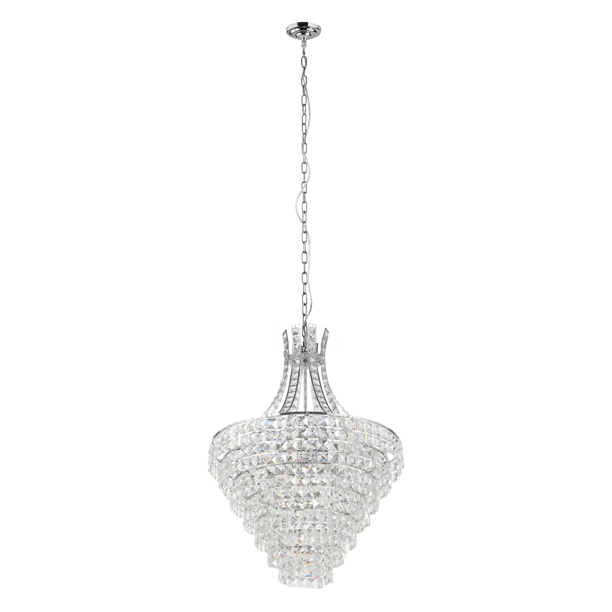 BEIRES PENDANT LIGHT 10X40W E14 CHR/CRYSTAL 