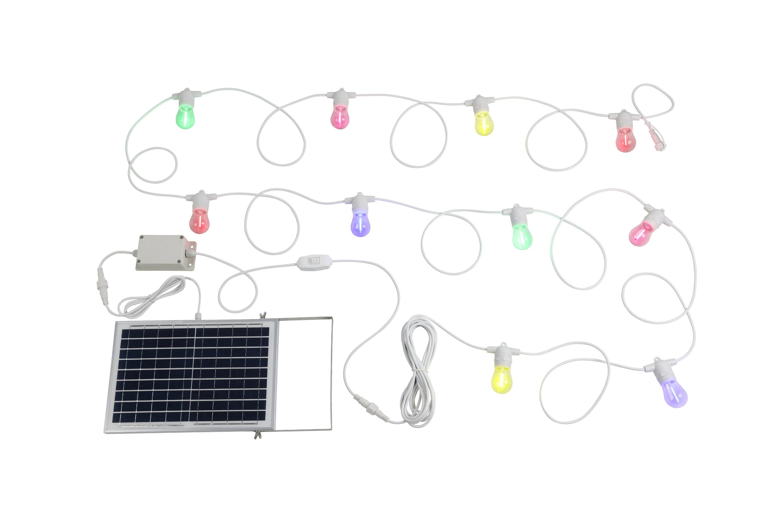 FESTOON 2 SOLAR KIT 10XE27 12V MULIGHTI-COL WHITE