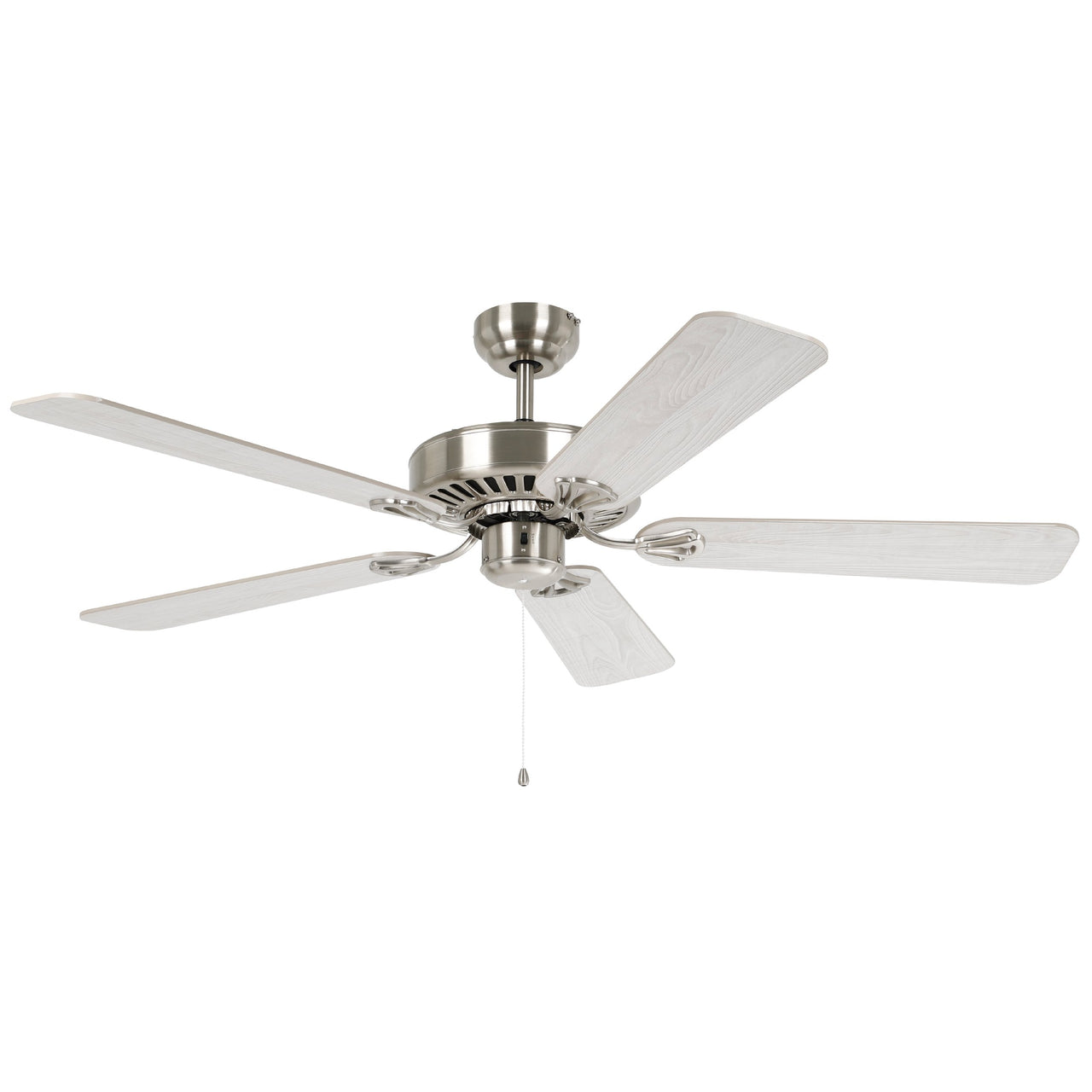 Satin Nickel & Oak Eglo Waikiki 52" (1320mm) AC Ceiling Fan