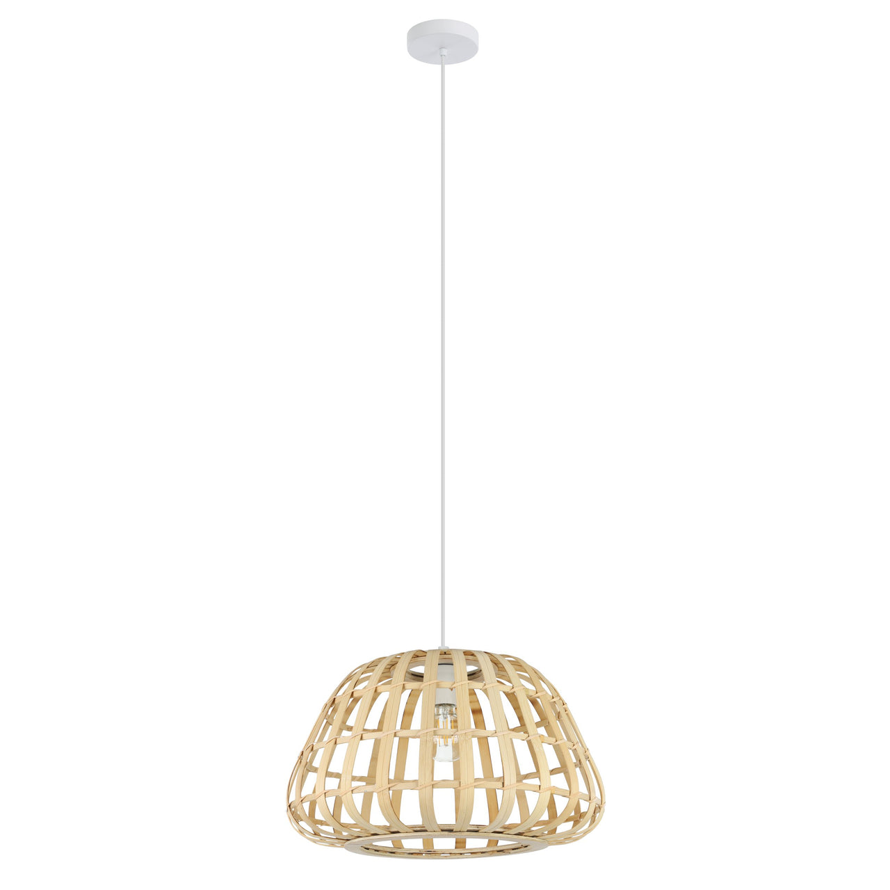 MONTEZUELO PENDANT LIGHT 1X40W E27 CANE NAT LARGE 