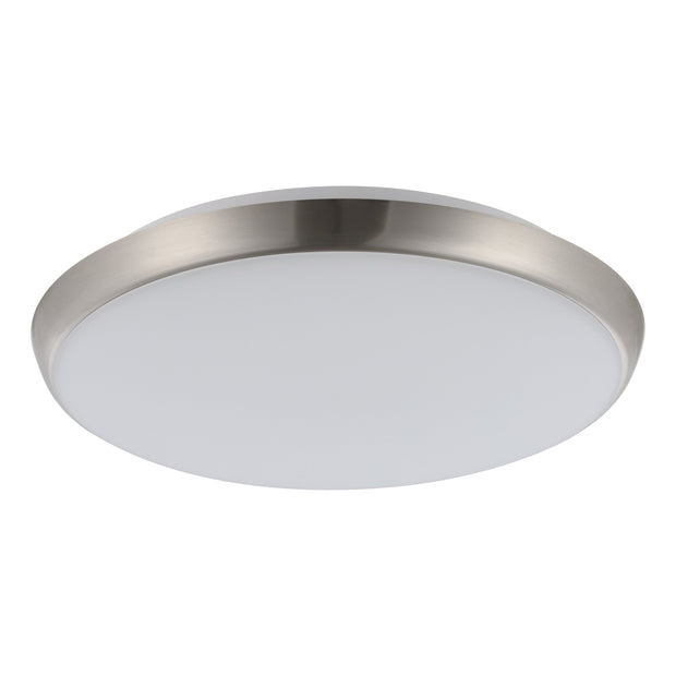 OLLIE 2 OYSTER 12W/15W LED TRI-COL SATIN NICKEL 250MM 