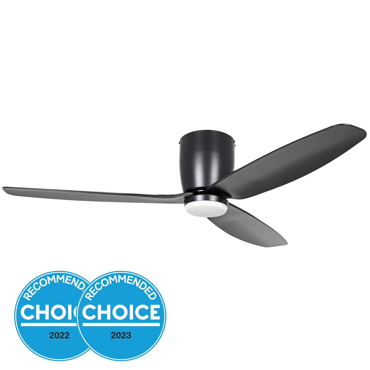 Seacliff 52" (1320mm) DC Ceiling Fan wit Tri-Colour LED Light in Matt Black