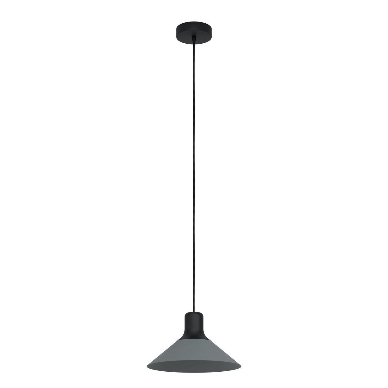 ABREOSA PENDANT LIGHT 1X28W E27 BLACK/GRY 