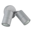 FREMANTLE EXTERIOR WALL LIGHT 2X5W LED TRI-COL SILVER ADJUSTABLE 