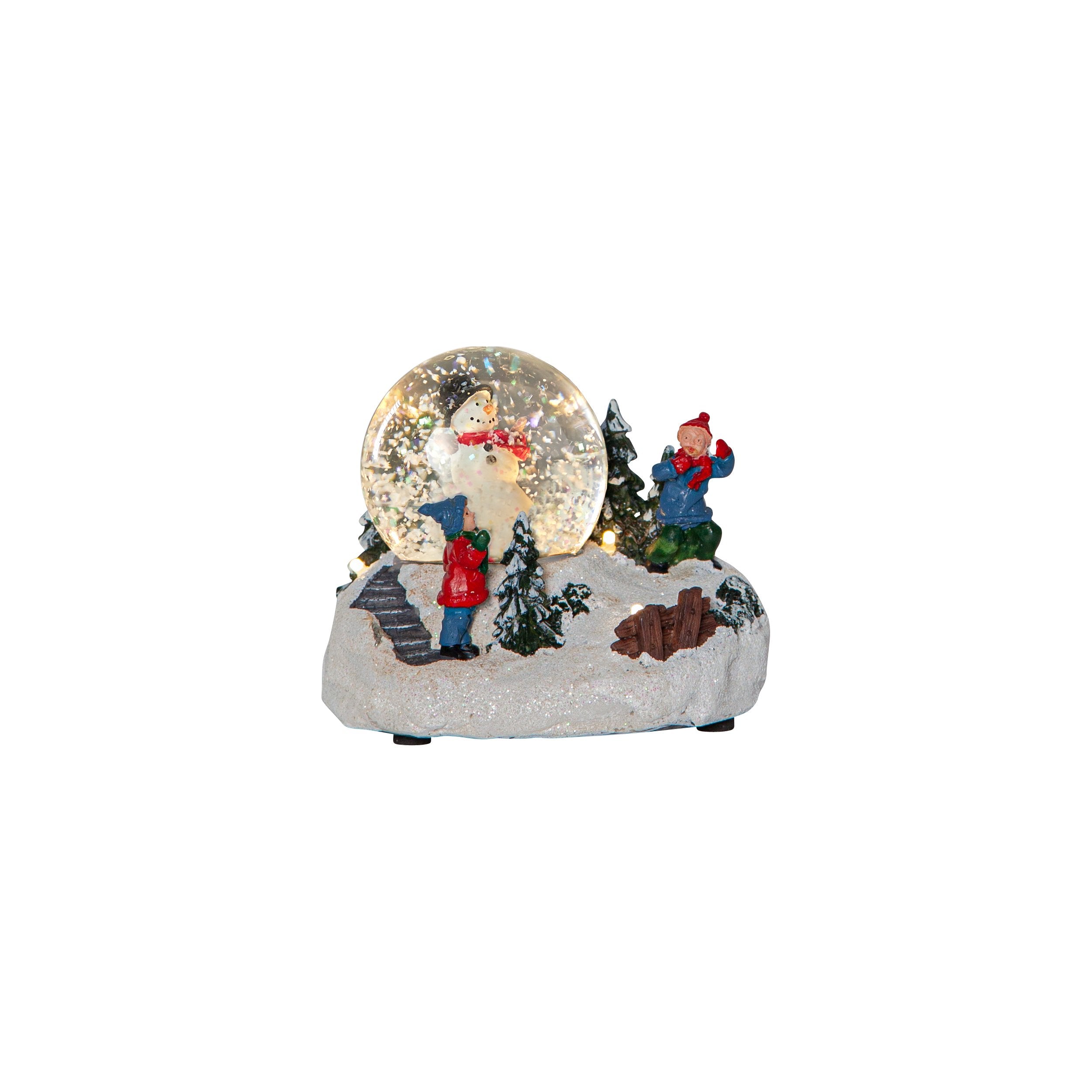 XMAS WINTERVILLE SATIN NICKELOWMAN SATIN NICKELOW GLOBE