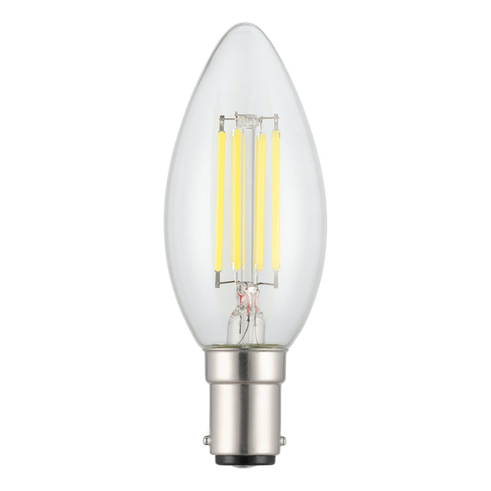 4W B15 3000K DIM LED CANDLE CLEAR 