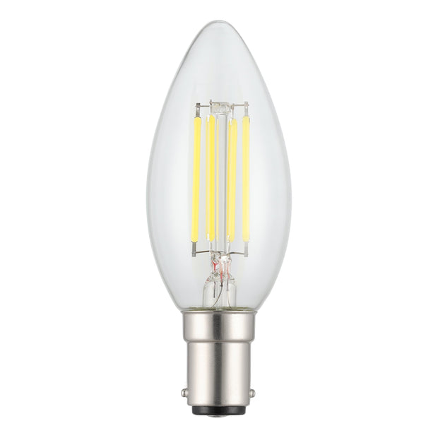 4W B15 3000K DIM LED CANDLE CLEAR 