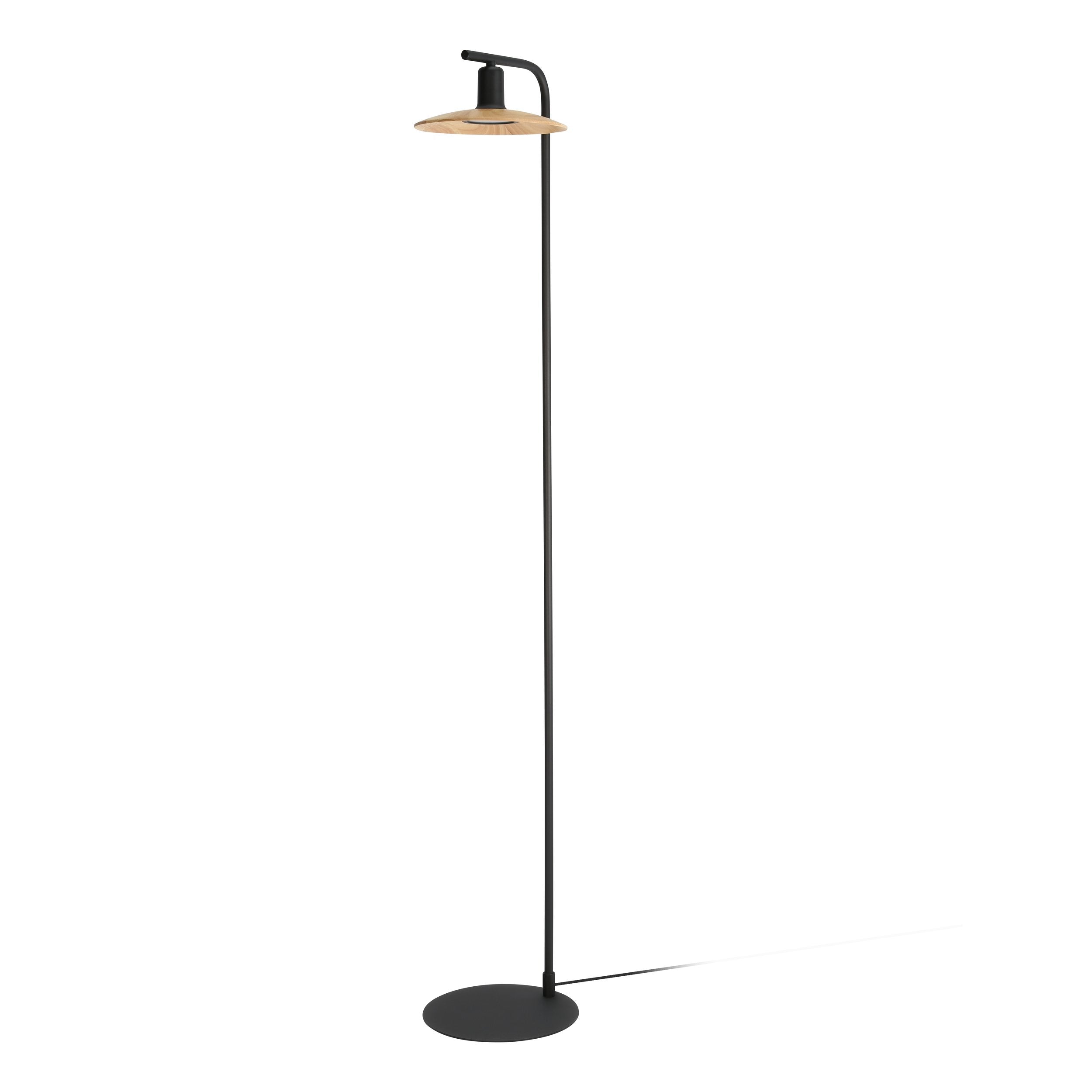 MAYAZES F/L 1X5W GU10 LED 3000K BLACK/NAT WOOD 