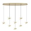 PARATEBUENO PENDANT LIGHT 8X3W LED 3000K BRASS OBLONG 