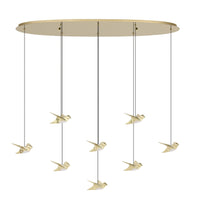 Thumbnail for PARATEBUENO PENDANT LIGHT 8X3W LED 3000K BRASS OBLONG 