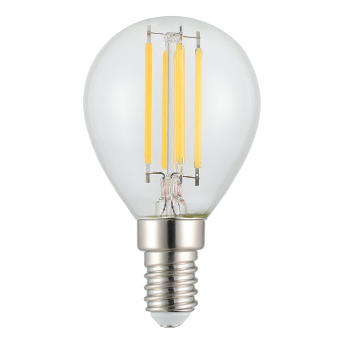 4W E14 3000K DIM LED FANCY ROUND CLEAR 