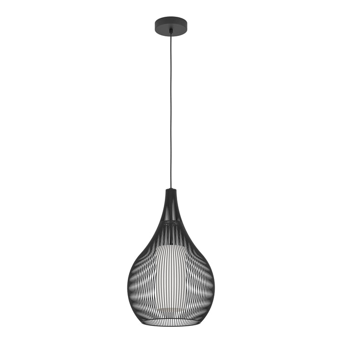 RAZONI 1 PENDANT LIGHT 1X40W E27 BLACK LARGE 