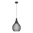 RAZONI 1 PENDANT LIGHT 1X40W E27 BLACK LARGE 