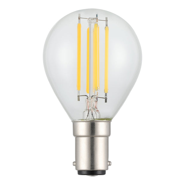 4W B15 3000K DIM LED FANCY ROUND CLEAR 