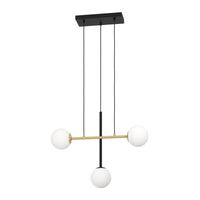 Thumbnail for PAZ PENDANT LIGHT 3X40W E14 BLACK/BRASS MATT 