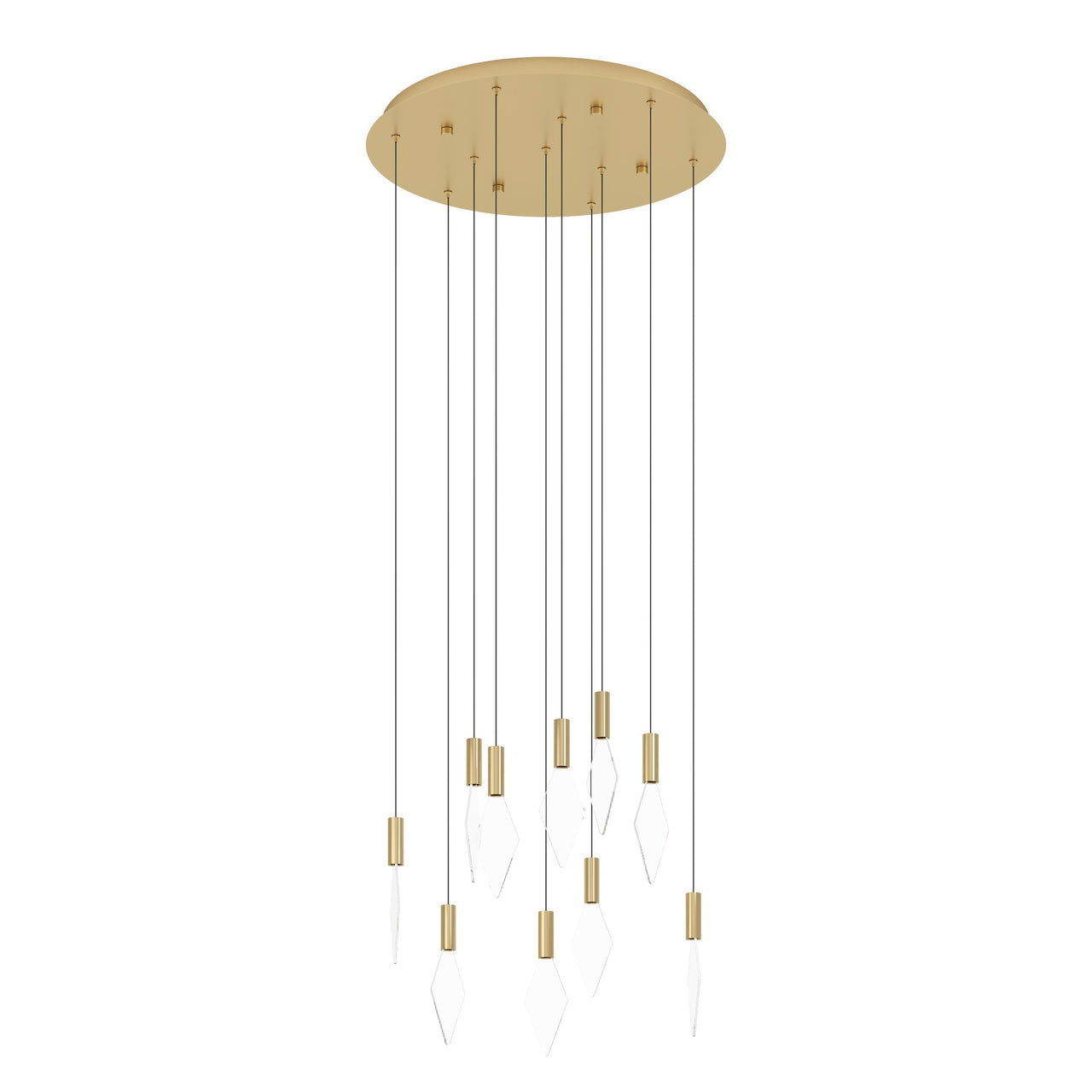 MIRADOR PENDANT LIGHT 10X3W LED 3000K BRASS ROUND 