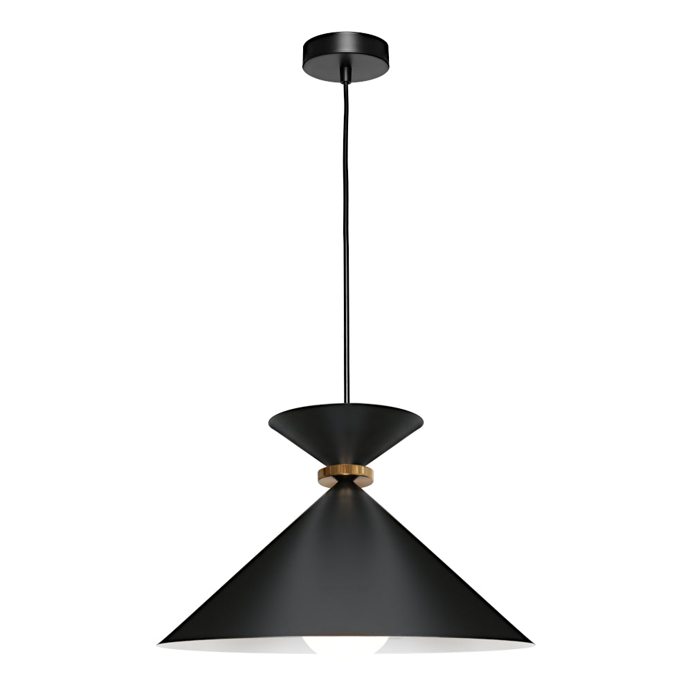 Julia 1 Light Large Pendant Black