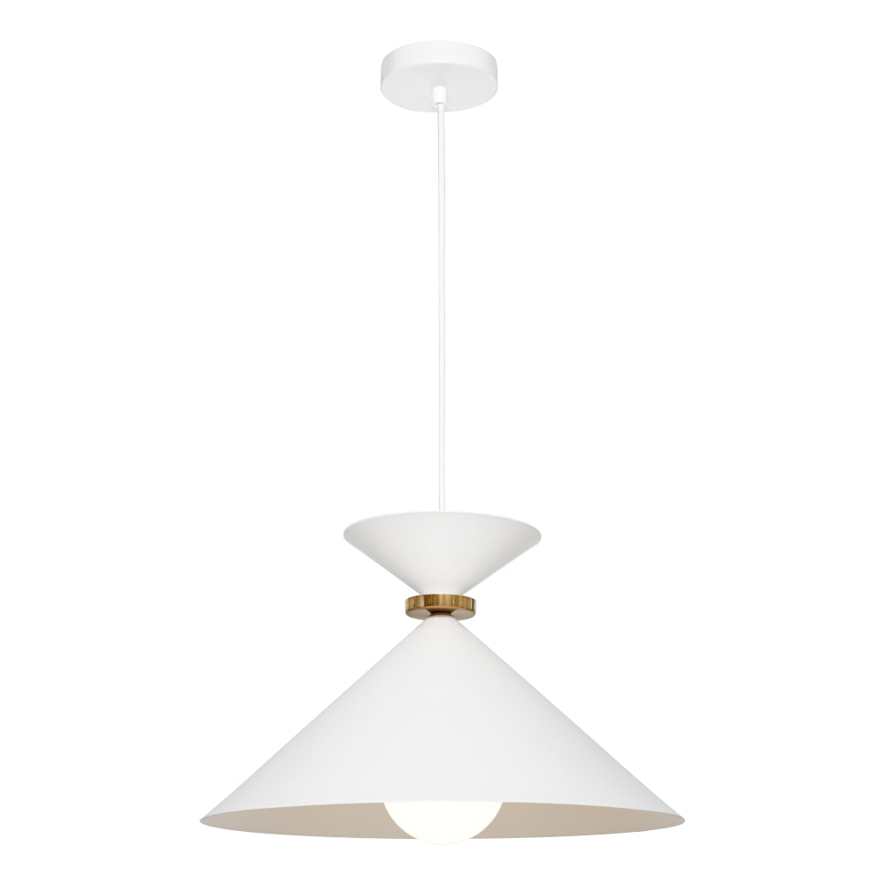 Julia 1 Light Large Pendant White