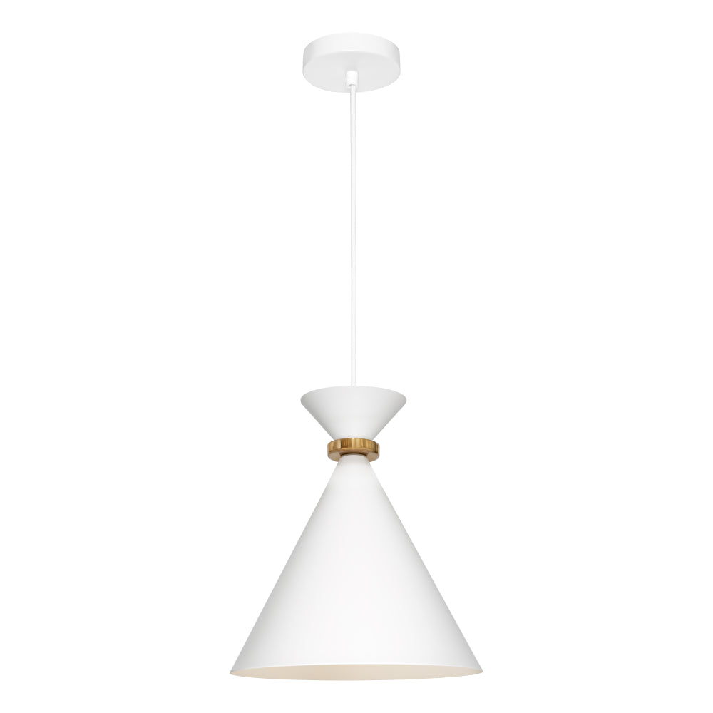 Julia 1 Light Small Pendant White