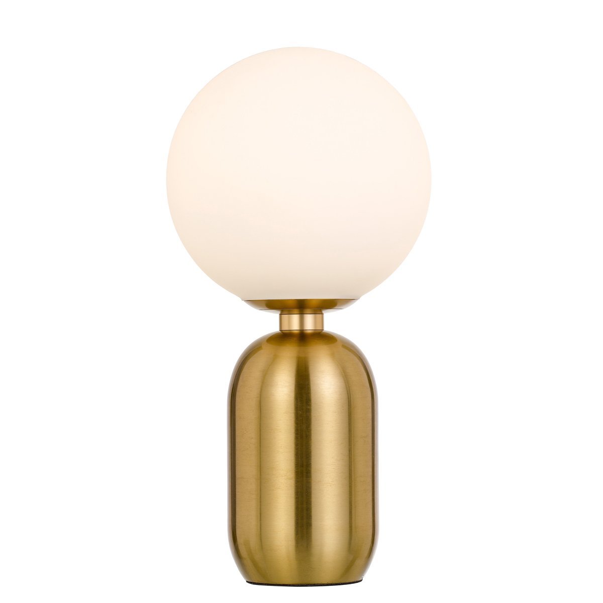 Kade 1 Light Table Lamp in Antique Gold with Matt Opal Glass