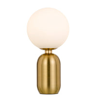 Thumbnail for Kade 1 Light Table Lamp in Antique Gold with Matt Opal Glass