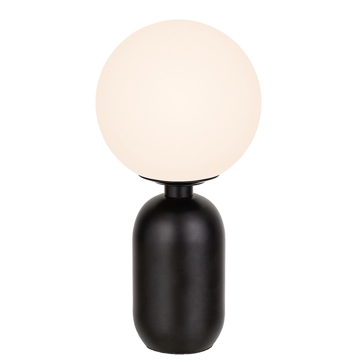 Kade 1 Light Table Lamp in Black with Matt Opal Glass