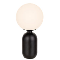 Thumbnail for Kade 1 Light Table Lamp in Black with Matt Opal Glass