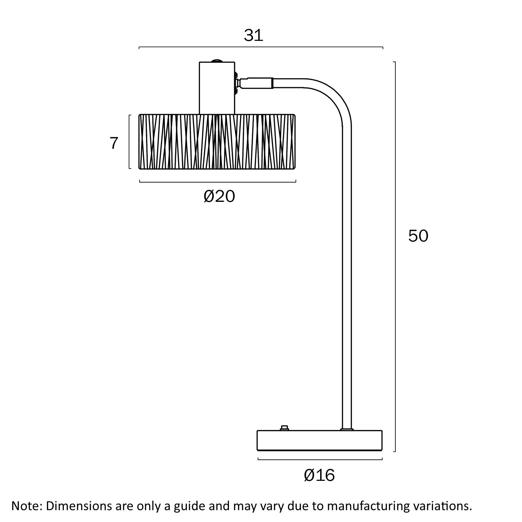 Katrin Black & Natural Raffia Table Lamp