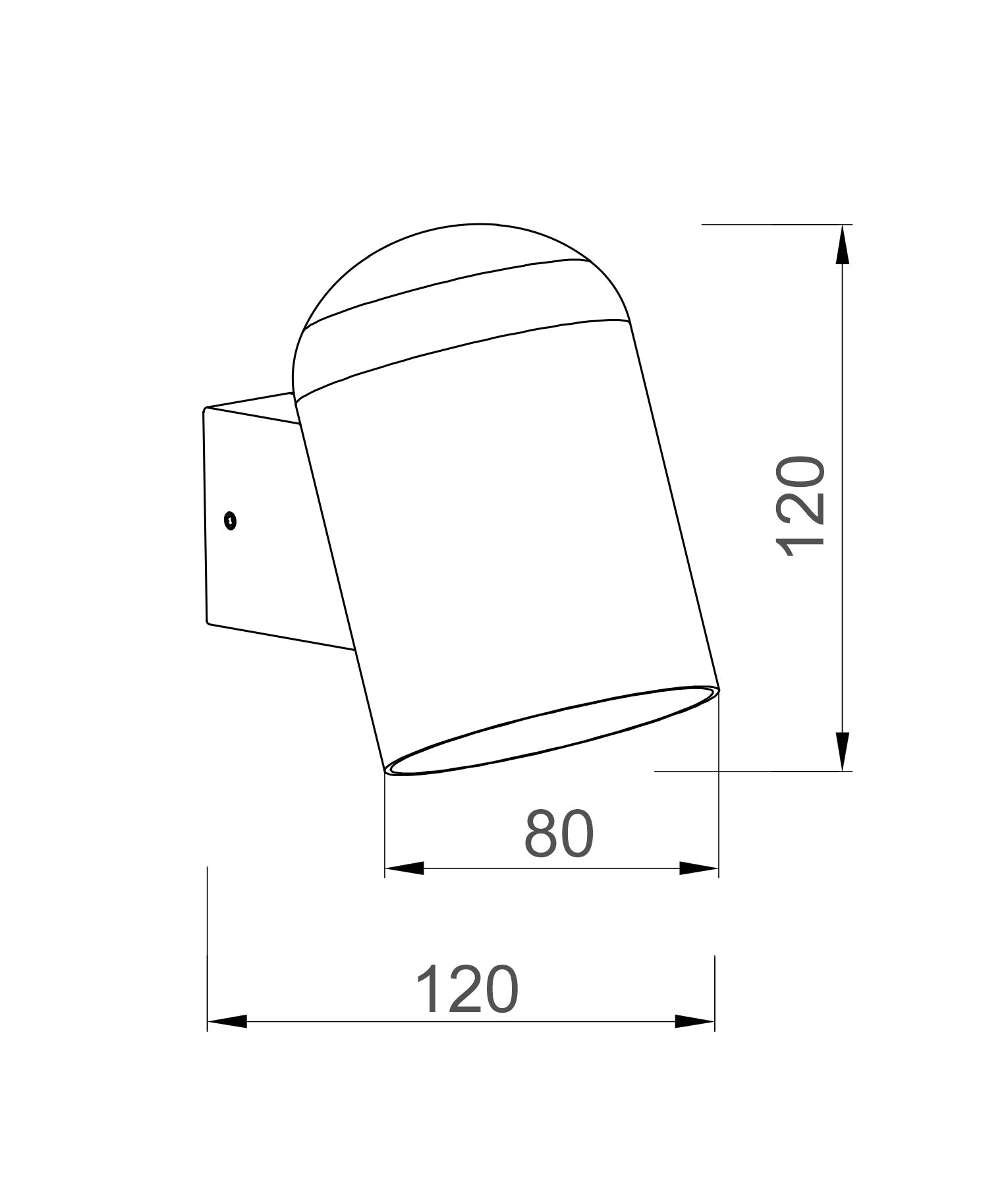 KEILA: Exterior Oval Surface Mounted Wall Lights IP65