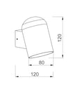 KEILA: Exterior Oval Surface Mounted Wall Lights IP65