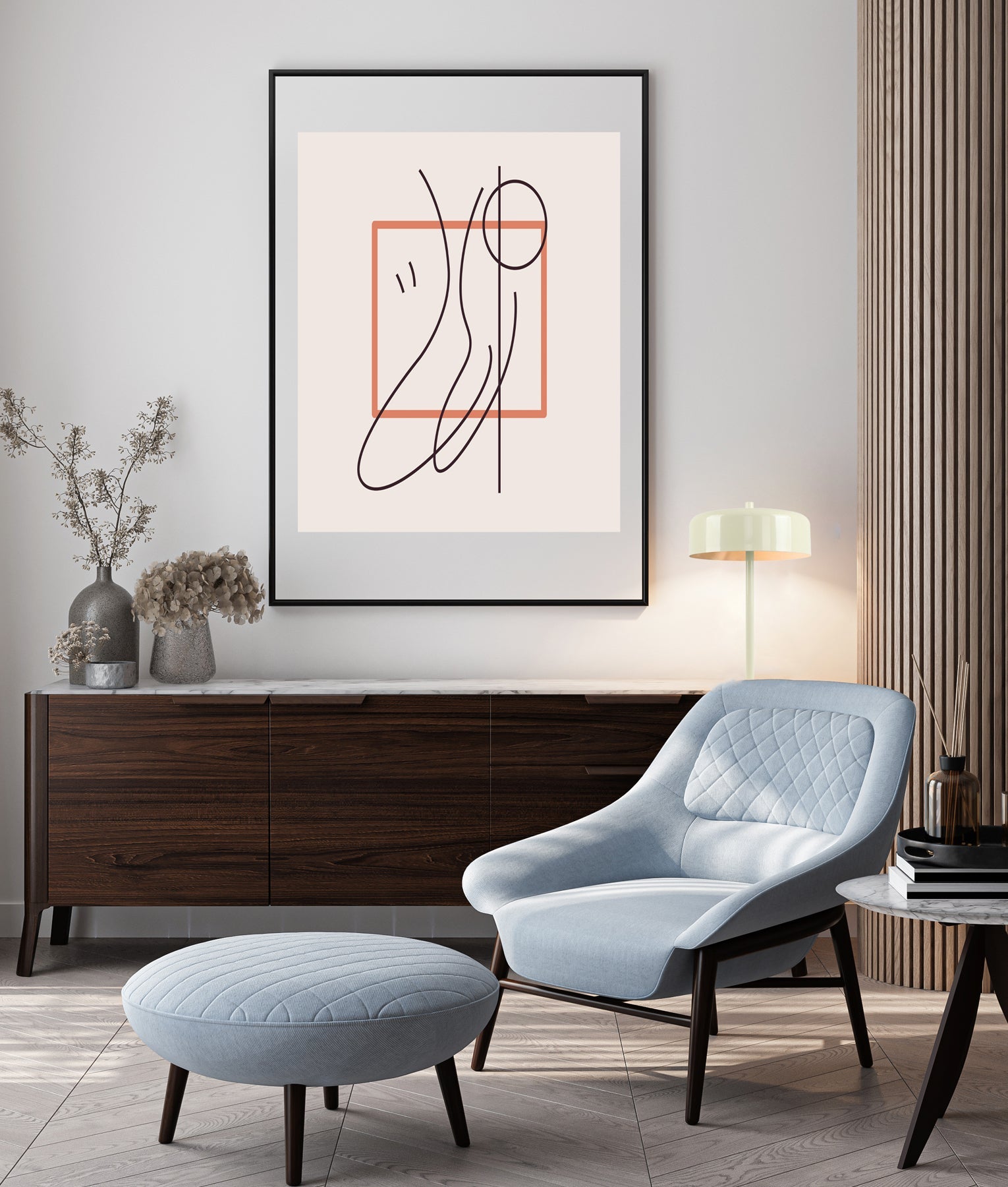 KELLO: Interior Drum Shade Table Lamps