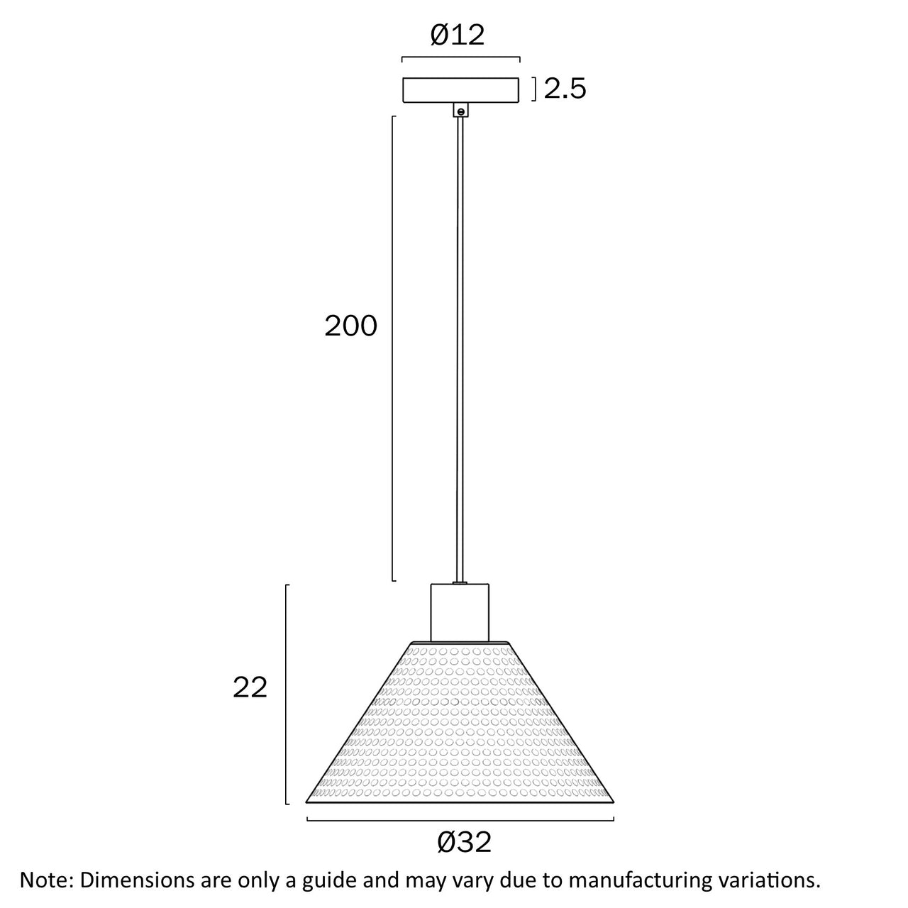 Kestra White or Black 32cm Textured Metal Pendant