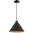 Kestra White or Black 32cm Textured Metal Pendant