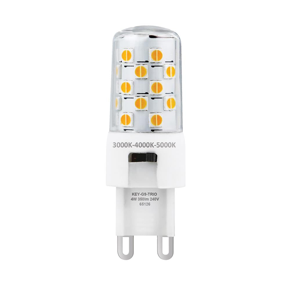 key g9 4w 240v tricolour dimmable cri90 key g9 trio